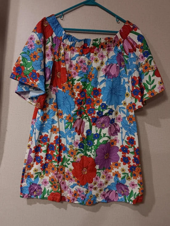 H&M Multicolor Floral Off-Shoulder Blouse - Picture 1 of 5